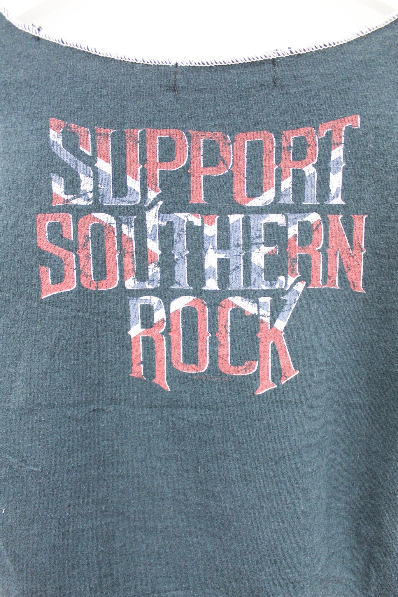 Haus Of Mojo Reworked Vintage Lynyrd Skynyrd Jacksonville 2005 Double Stitch Crop Top sold by HG Vintage product image thumbnail 4