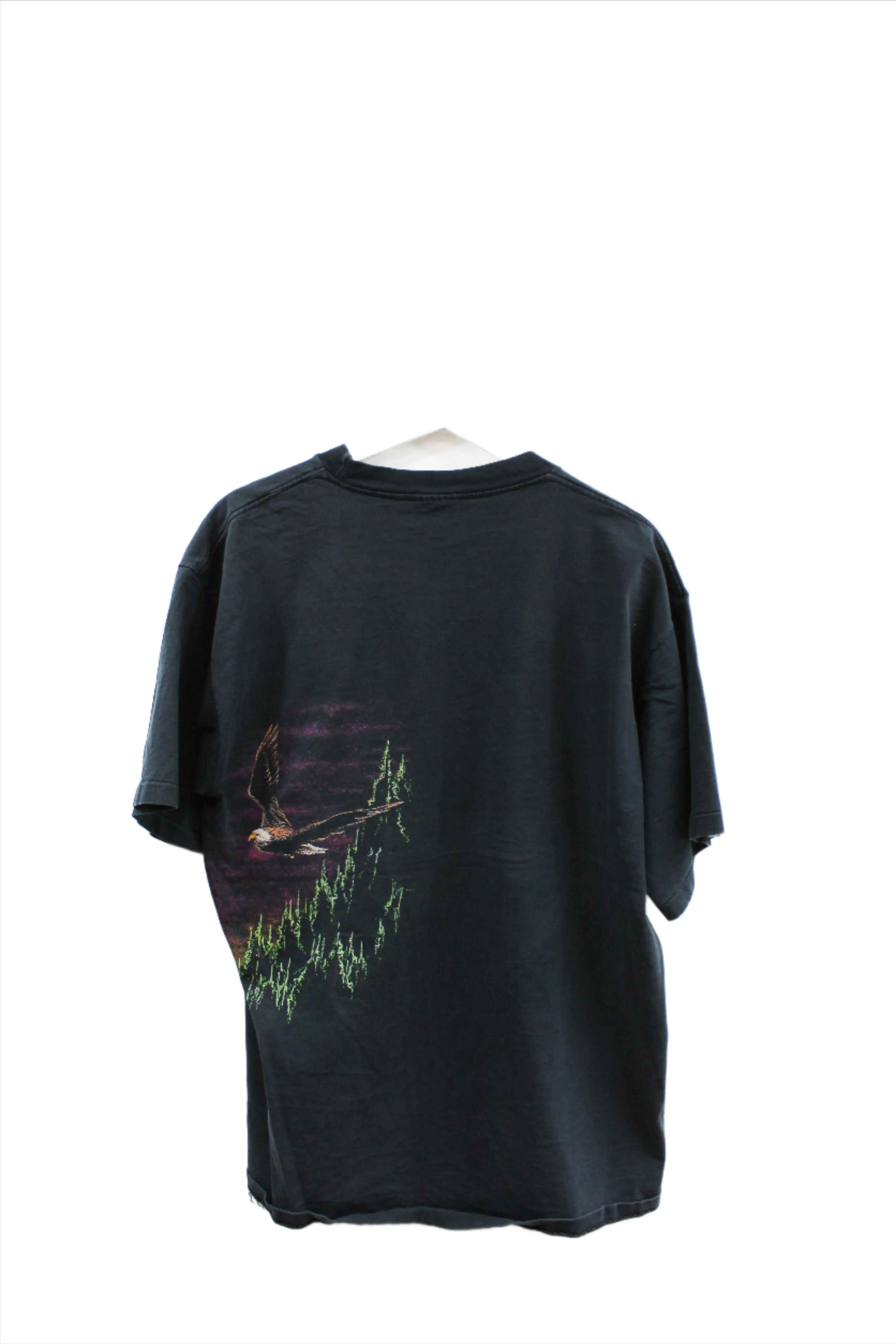 X - Vintage Single Stitch Eagle Flying Over Forest & Sunset Tee sold by HG Vintage product image thumbnail 3