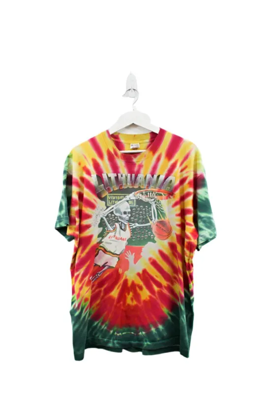 Z- Vintage Original 1992 The Grateful Dead Lithuania Olympic Basketball Team Bronze Medal Tee Signed By Artūras Karnišovas sold by HG Vintage