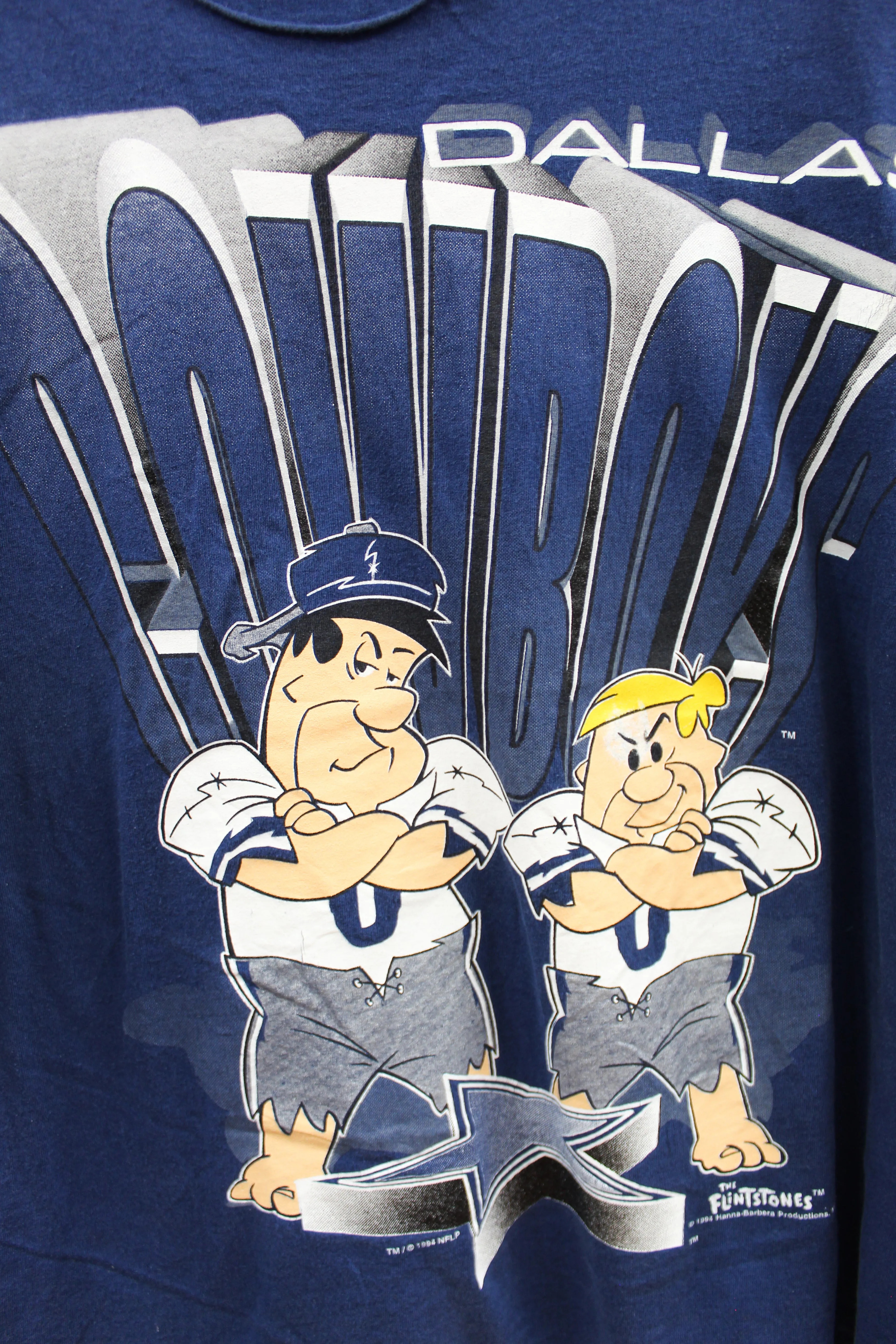 Z - Vintage 1994 NFL Dallas Cowboys Fred Flintstone Altered Graphic Tee sold by HG Vintage product image thumbnail 2