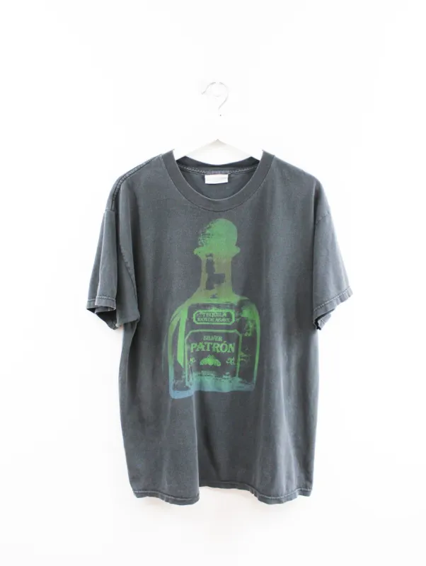Silver Patron Tequila Logo Tee made by HG Vintage
