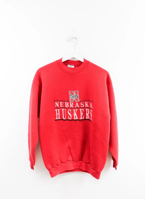 Vintage Logo 7 X Nebraska Huskers Embroidered Crewneck sold by HG Vintage