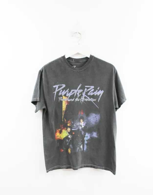 Prince Purple Rain Purple Writing Tee sold by HG Vintage