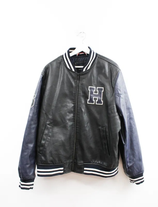 Vintage Tommy Hilfiger Leather Zip Up Varsity Jacket sold by HG Vintage