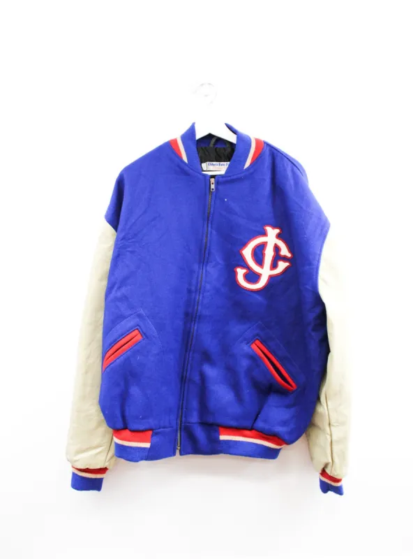 College Embroidered Zip Up Varsity Jacket sold by HG Vintage
