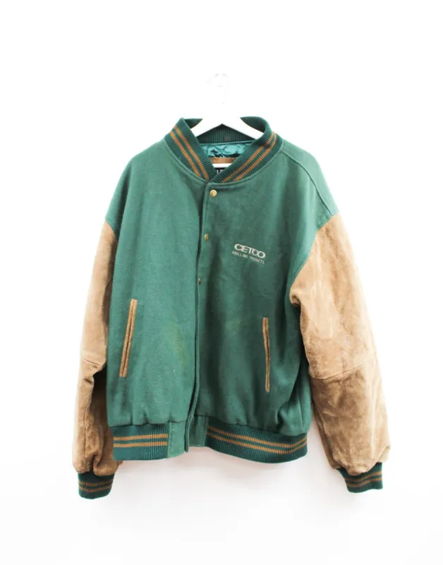 Vintage Cetco Drilling Suede Varsity Jacket sold by HG Vintage