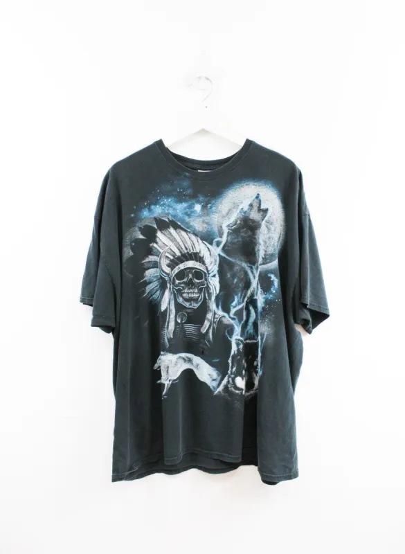 Wolfs & Skull Warrior Tee sold by HG Vintage