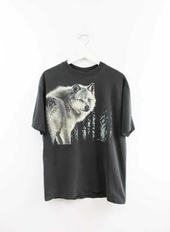 Wolf Staring 90' Graphic Tee sold by HG Vintage