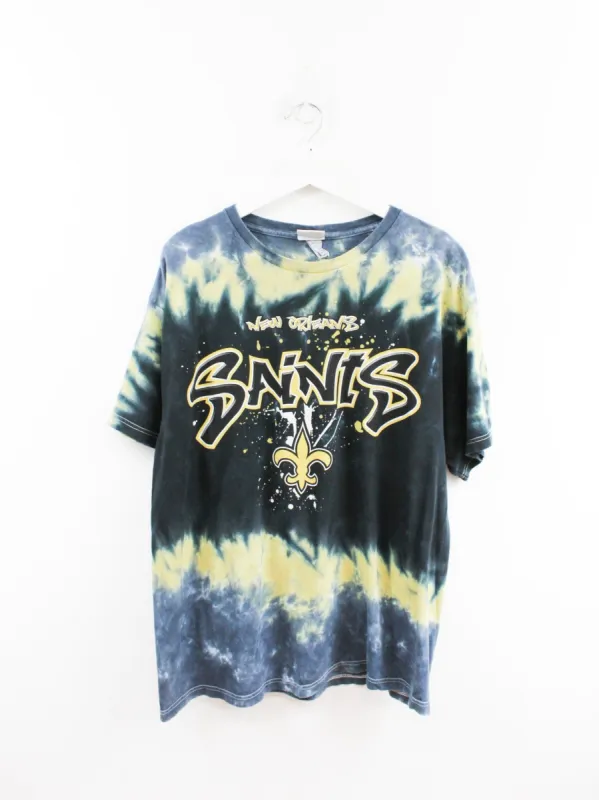 NFL New Orleans Saints Graffiti Script Tee sold by HG Vintage