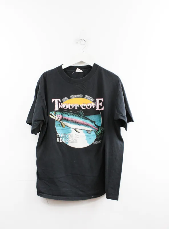 Vintage Single Stitch 1990 National Wildlife Federation Trout Cove Catch & Release Tee sold by HG Vintage
