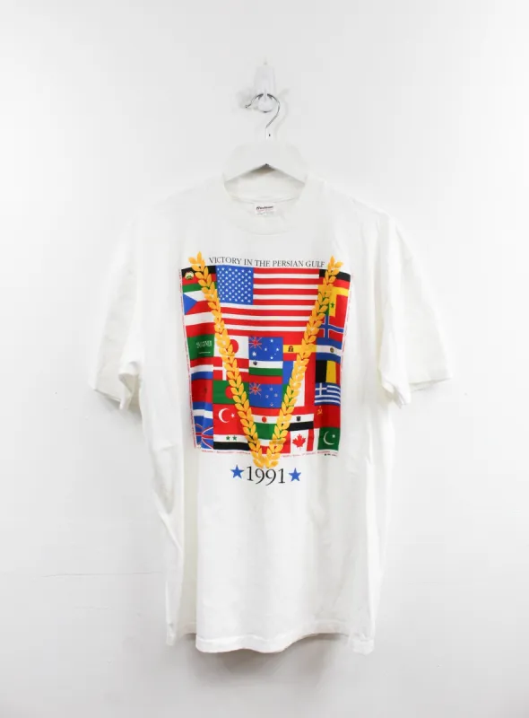 Vintage 1991 Victory In The Persian Gulf Graphic Tee sold by HG Vintage