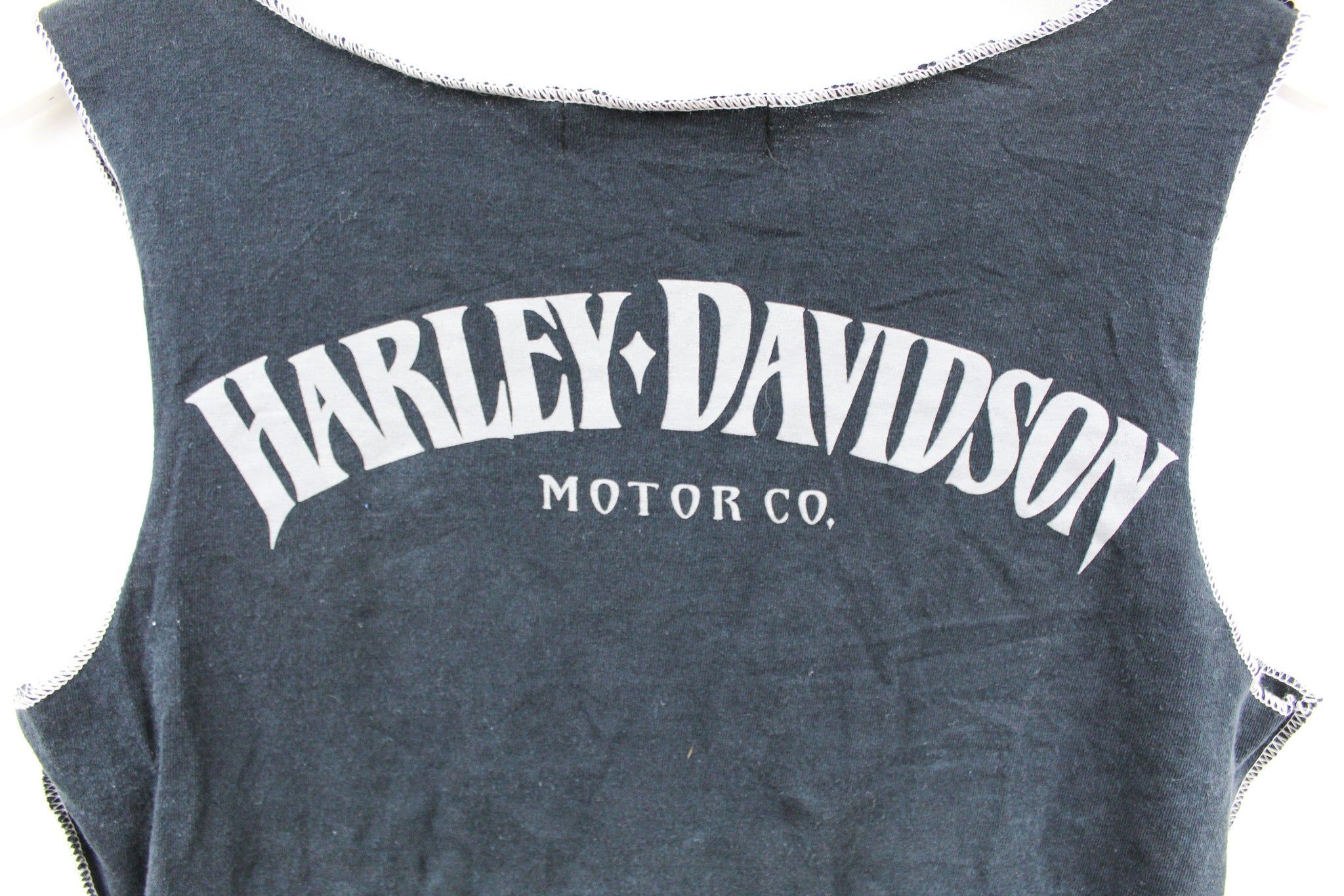 Haus Of Mojo Reworked Vintage Harley Davidson New Castle PA Double Stitch Crop Top sold by HG Vintage product image thumbnail 4