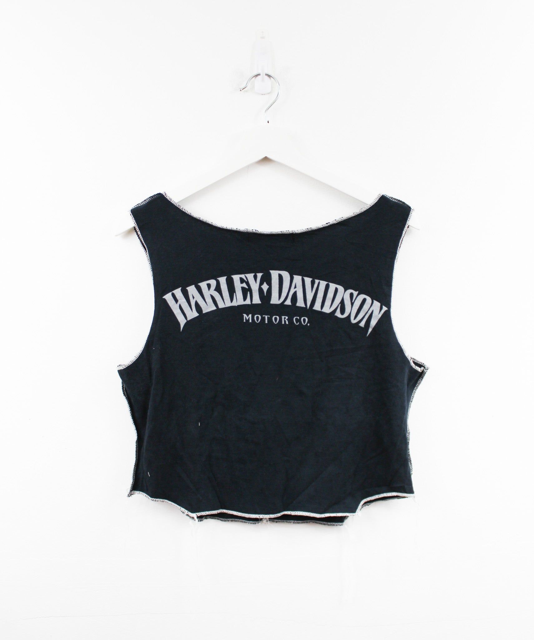 Haus Of Mojo Reworked Vintage Harley Davidson New Castle PA Double Stitch Crop Top sold by HG Vintage product image thumbnail 3