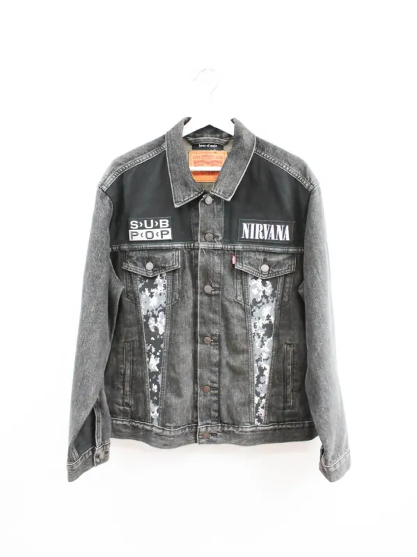 Haus Of Mojo Custom Reworked Levi's Denim Jacket Nirvana sold by HG Vintage