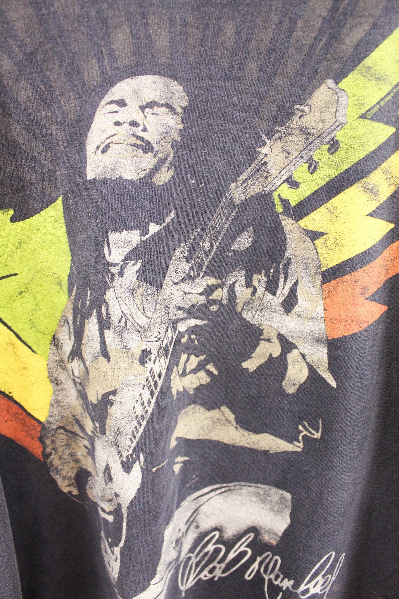 Bob Marley Guitar & Flag Tee sold by HG Vintage product image thumbnail 2
