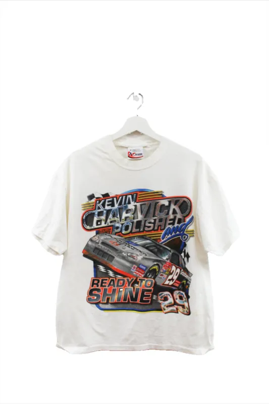 Z - Vintage 2002 Nascar Kevin Harwick Polished & Ready To Shine #29 Jumbo Print Chase Authentic Tee sold by HG Vintage