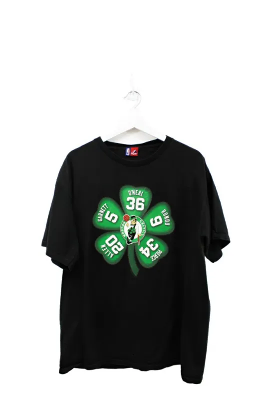 Z - 2010 Majestic NBA Boston Celtics Shaq/Rondo/Garnett/Pierce/Allen Tee sold by HG Vintage