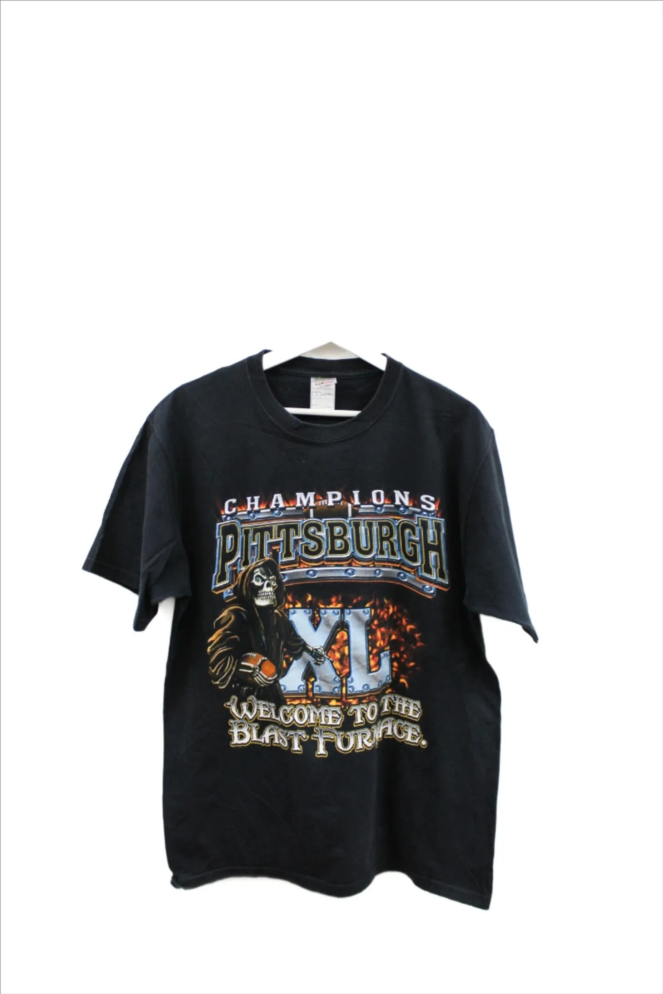X - NFL Steelers Super Bowl 40 Champs Welcome To The Blast Furnace Tee sold by HG Vintage