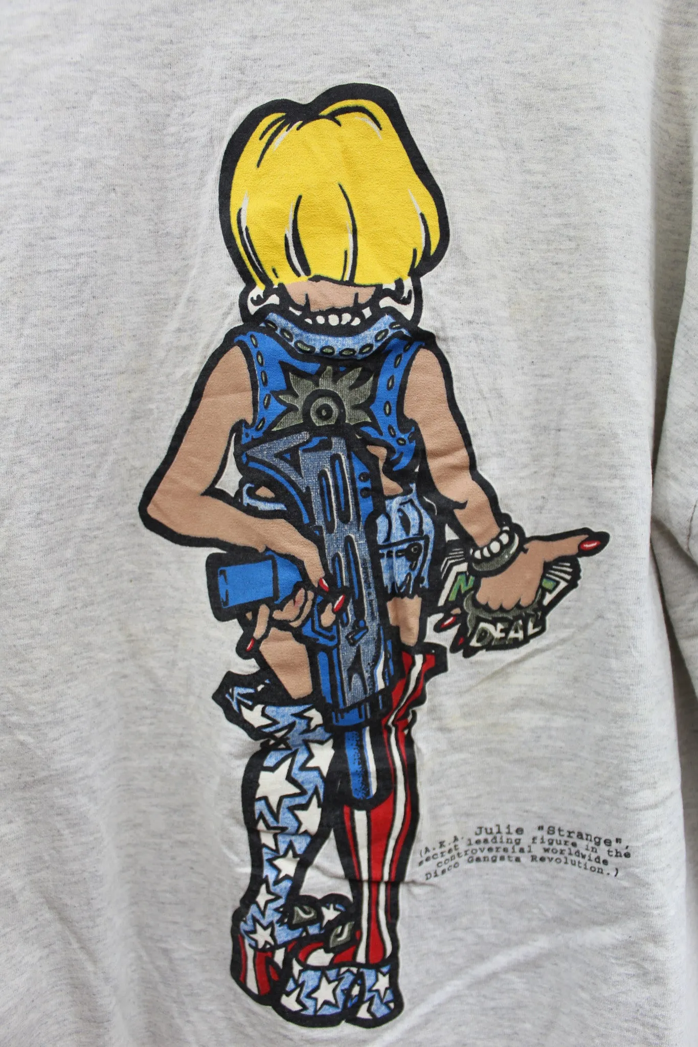 X - Vintage Single Stitch Gildan Tag Julie Strange Disco Gangsta Revolution Graphic Tee sold by HG Vintage product image thumbnail 5