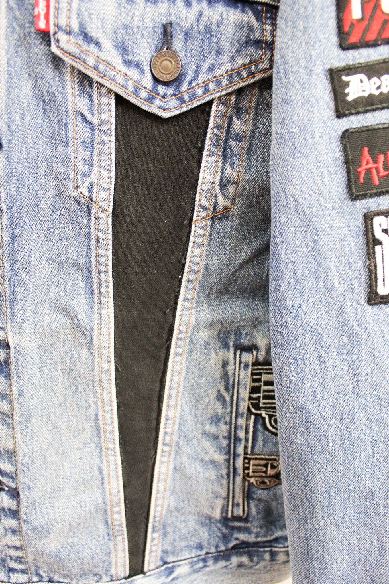 Haus Of Mojo Custom Reworked Levi's Denim Jacket Iron Maiden sold by HG Vintage product image thumbnail 11