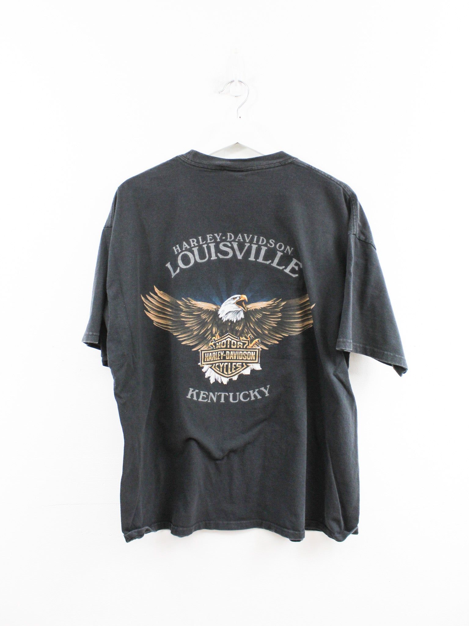 Vintage 10' Harley Davidson Louisville Kentucky Eagle Pocket Tee sold by HG Vintage product image thumbnail 3
