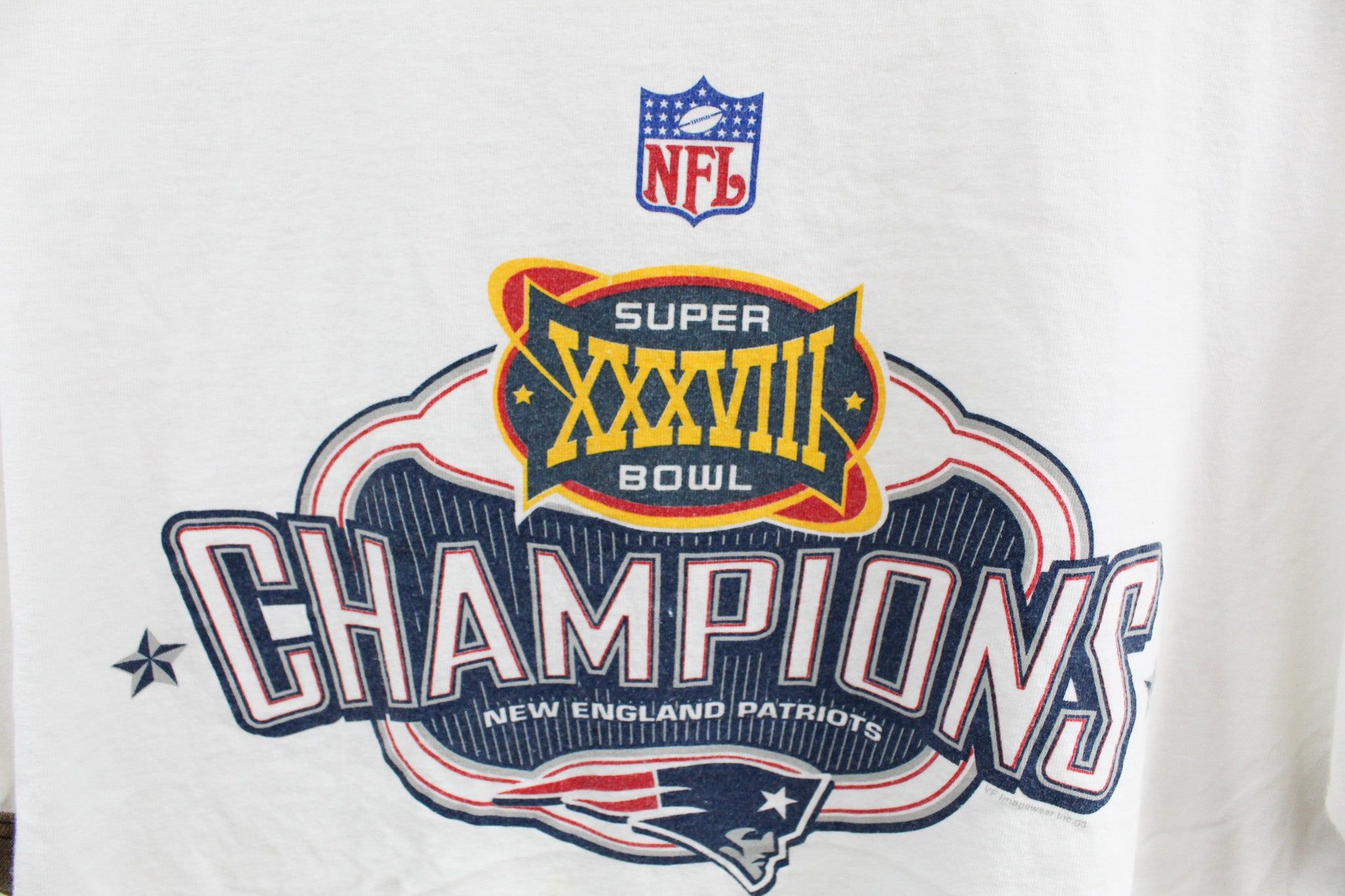 Vintage 04' NFL Superbowl 38 Patriots Champ Tee sold by HG Vintage product image thumbnail 2