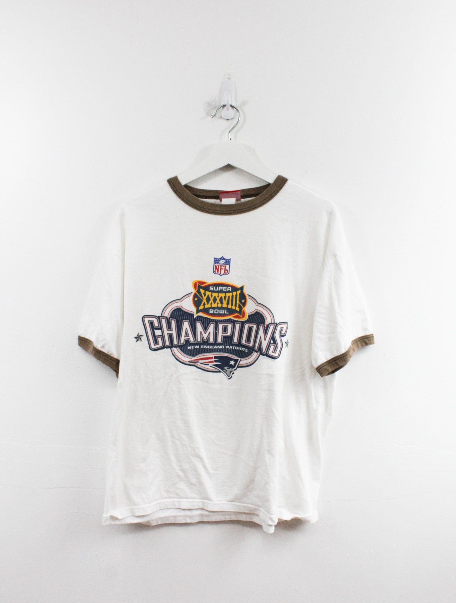 Vintage 04' NFL Superbowl 38 Patriots Champ Tee sold by HG Vintage