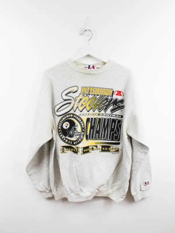 Vintage NFL Pittsburgh Steelers 94' AFC Champ Graphic Crewneck sold by HG Vintage