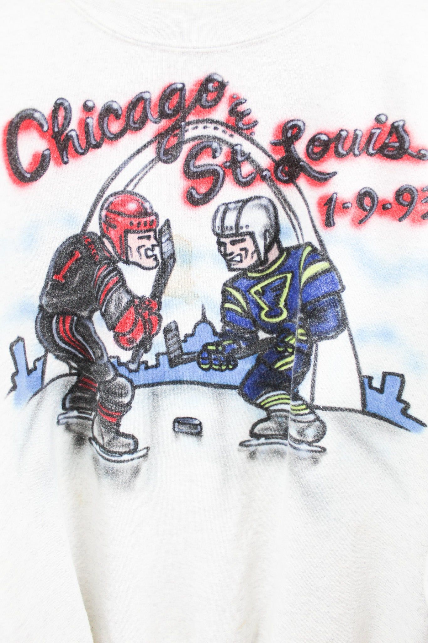Vintage 1993 NHL Chicago Vs St Louis Crewneck sold by HG Vintage product image thumbnail 2