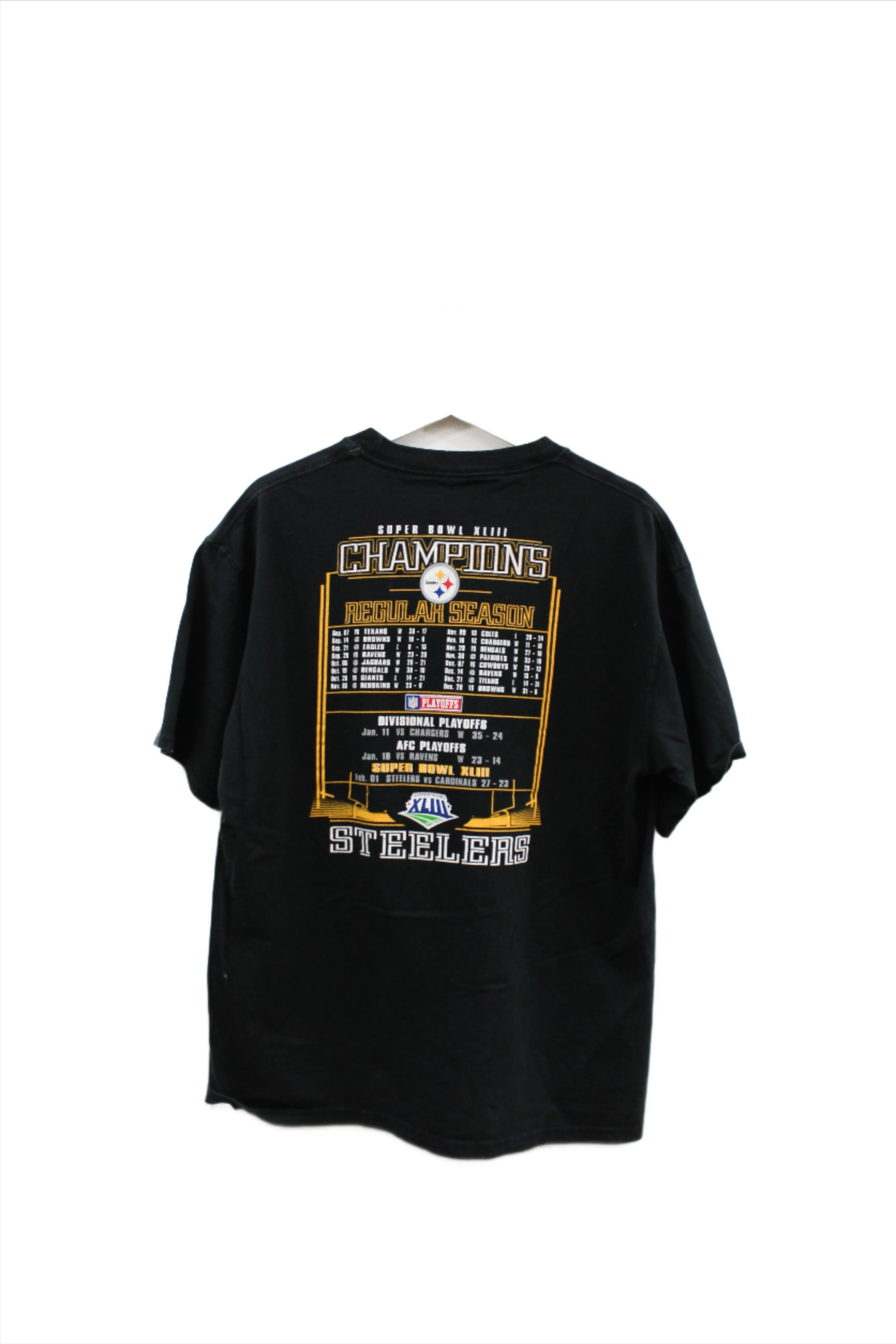X - 2009 NFL Pittsburgh Steelers Super Bowl 43 Champs Tee sold by HG Vintage product image thumbnail 3