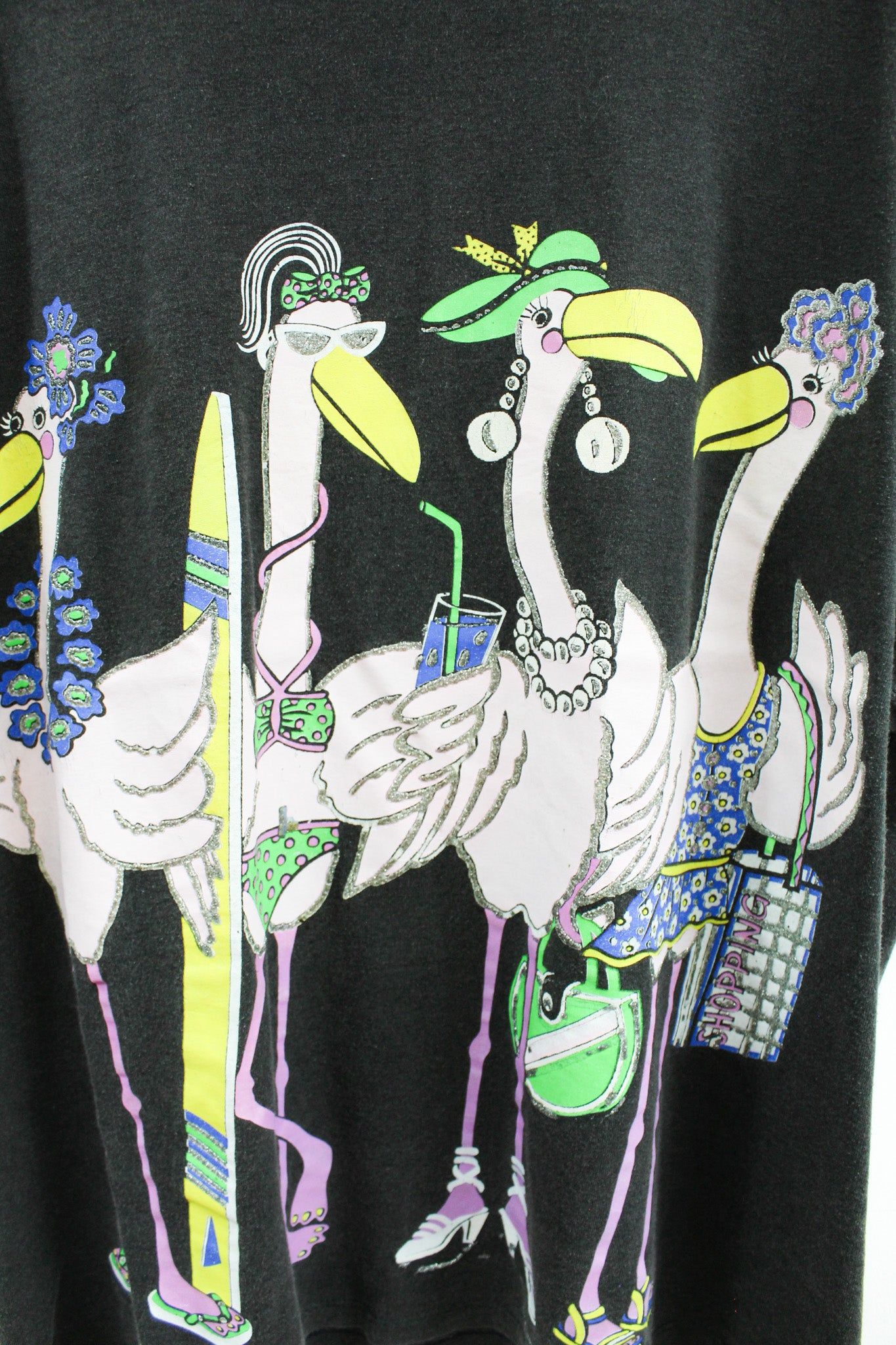 Lady Flamingos Graphic Tee sold by HG Vintage product image thumbnail 2