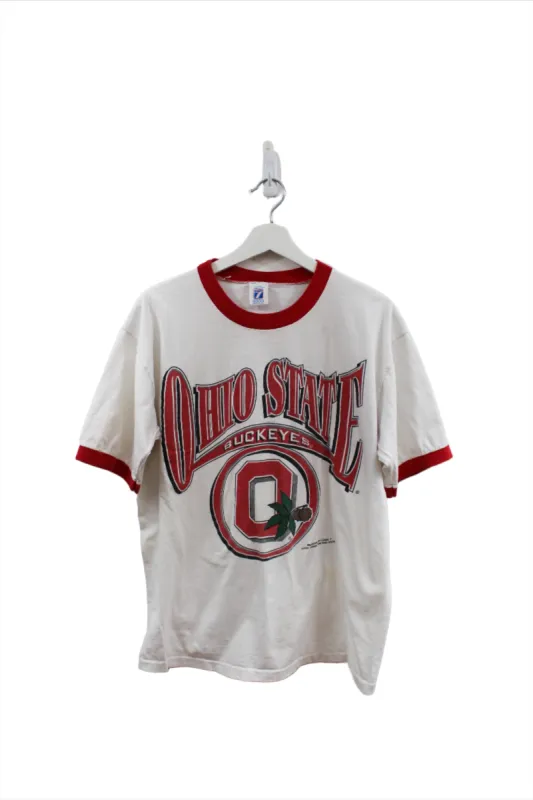 Z - Vintage Logo 7 Ohio State Buckeyes Logo Ringer Tee sold by HG Vintage