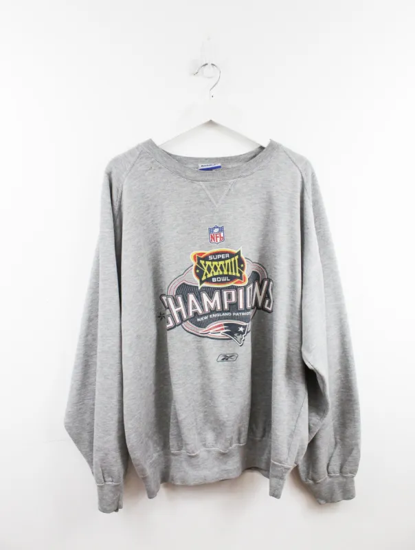 Reebok X NFL 04' Super Bowl New England Patriots Champ Crewneck sold by HG Vintage