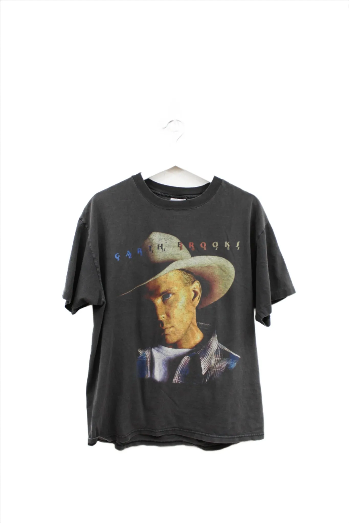X - Vintage 1996 Garth Brooks Fresh Horses Tour Picture Hanes Beefy Tee sold by HG Vintage