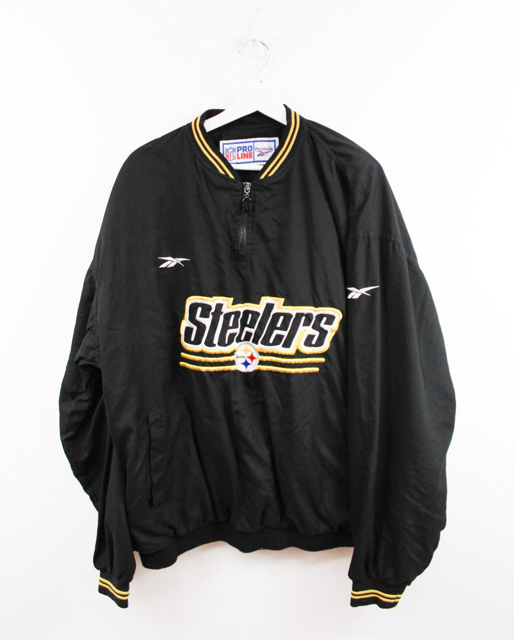 Vintage Reebok X NFL Pittsburgh Steelers Quarter Zip Windbreaker sold by HG Vintage