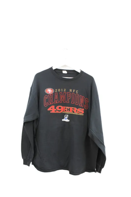 Z - 2012 NFL San Francisco 49ers NCF Champs Script Long Sleeve Tee sold by HG Vintage