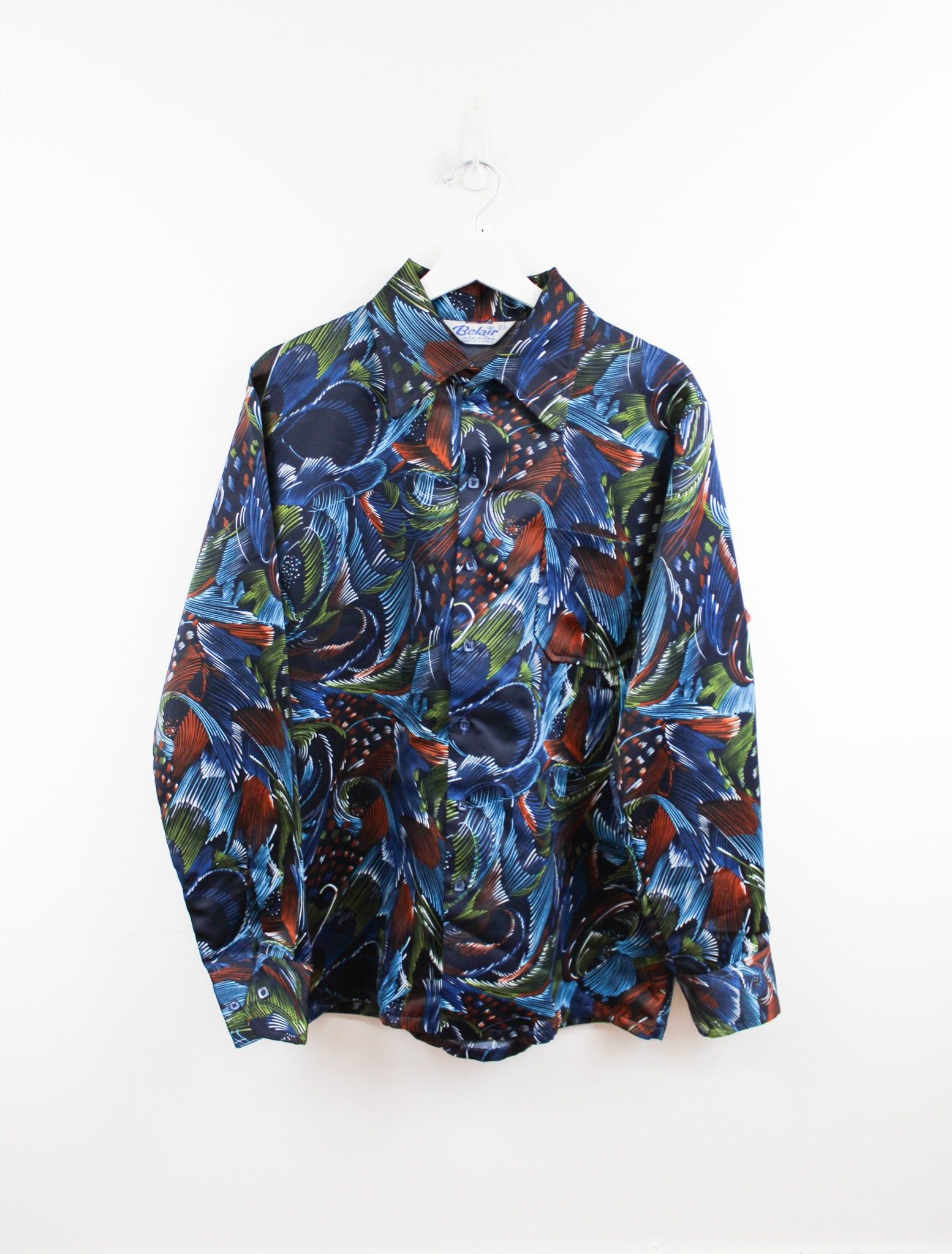 Palm Trees & Waves 70s Printed Button Up Shirts sold by HG Vintage