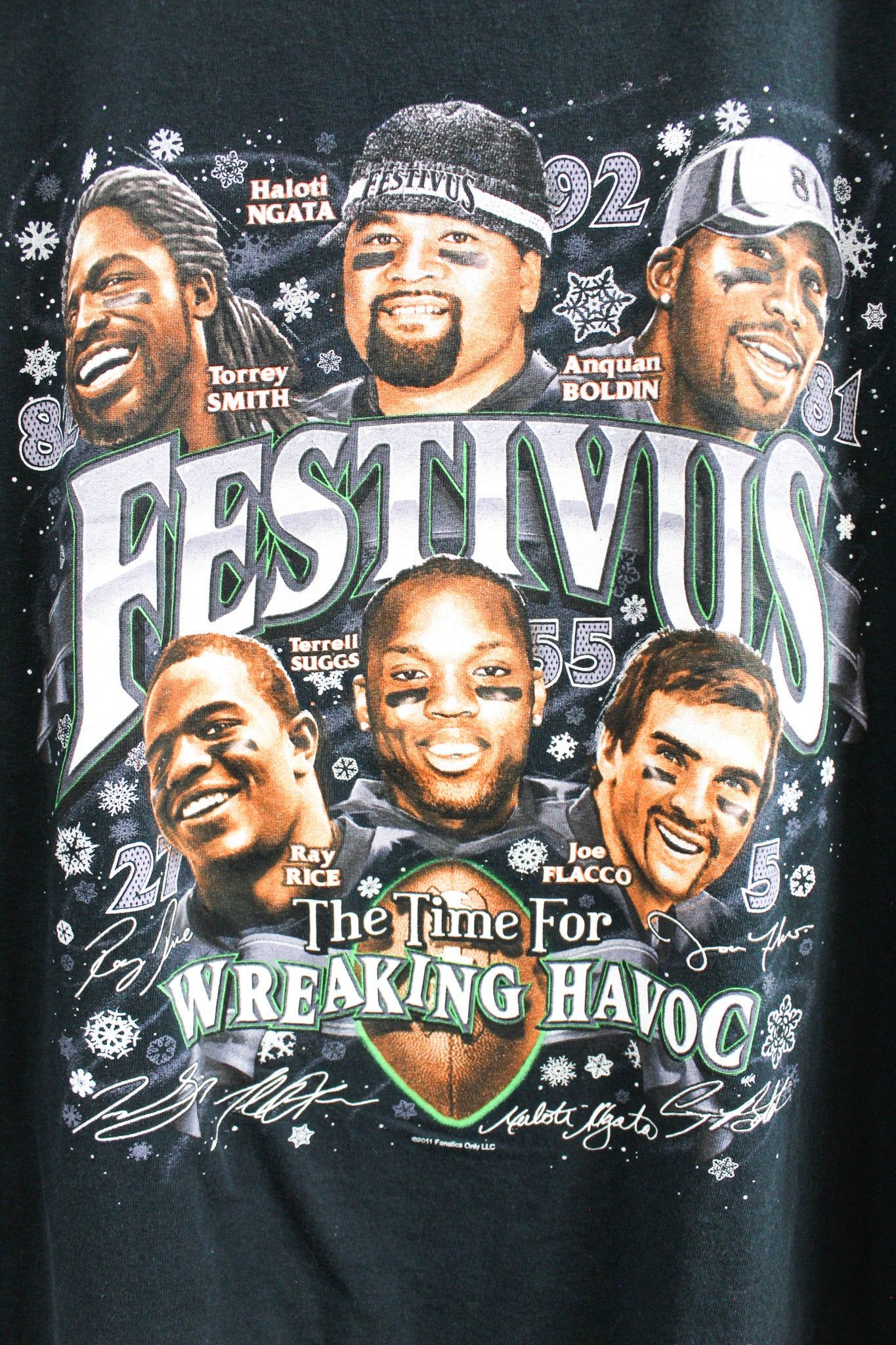 NFL 2011 Baltimore Raven Players Picture Tee sold by HG Vintage product image thumbnail 2