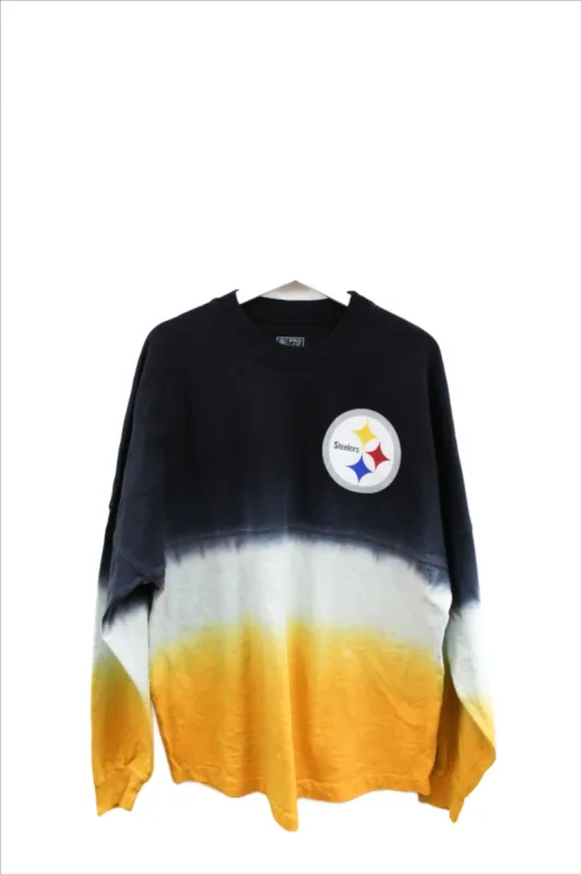X - NFL Fanatic Pittsburgh Steelers Tie Dye Long Sleeve Tee sold by HG Vintage