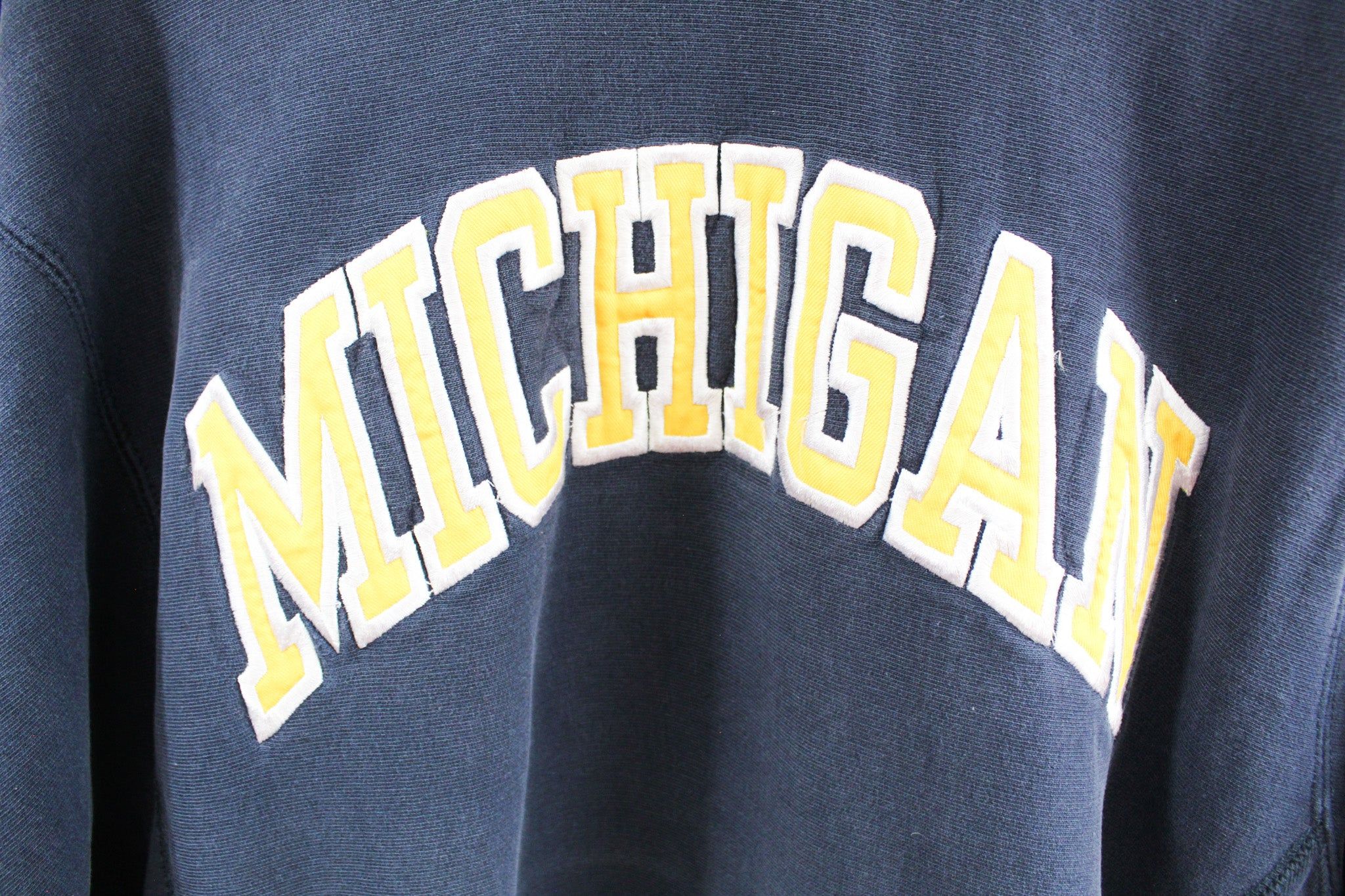 University Of Michigan Embroidered Logo Hoodie sold by HG Vintage product image thumbnail 2