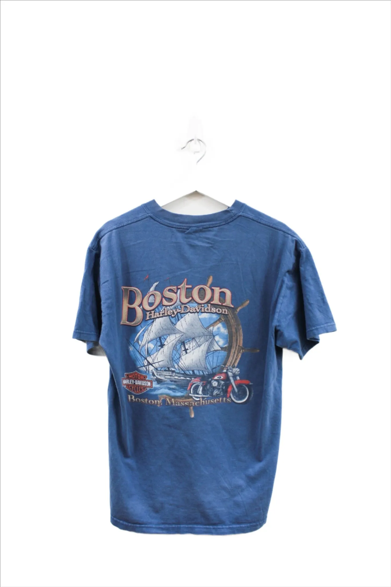 X - 2013 Harley Davidson Boston Massachusetts Boat Tee sold by HG Vintage product image thumbnail 3