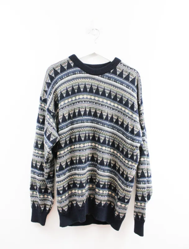 Vintage Robert Stock Mixed Pattern Knit Sweater sold by HG Vintage