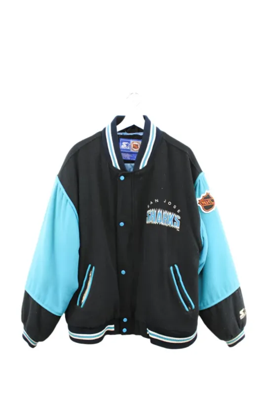 Z- Vintage Sharks NHL Starter Bomber Jacket sold by HG Vintage