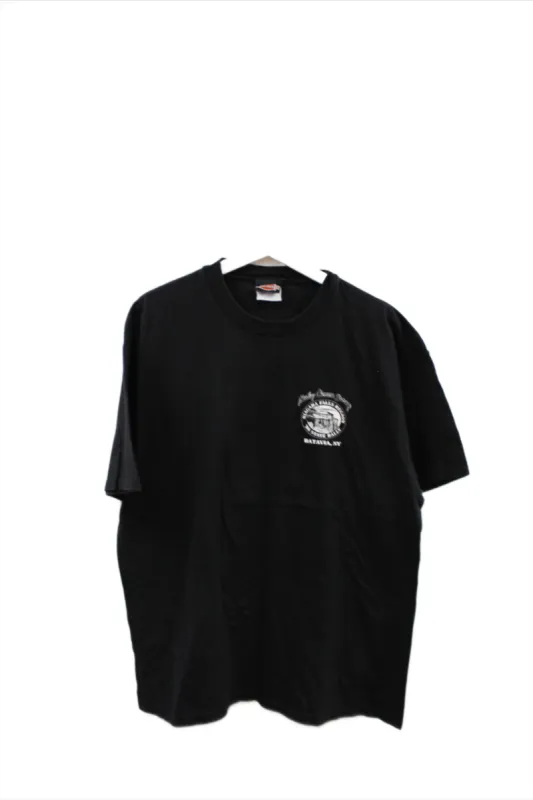 Z - Vintage 1998 Harley Davidson Owner Group State rally Batavia NY Hanes Heavyweight Tee sold by HG Vintage