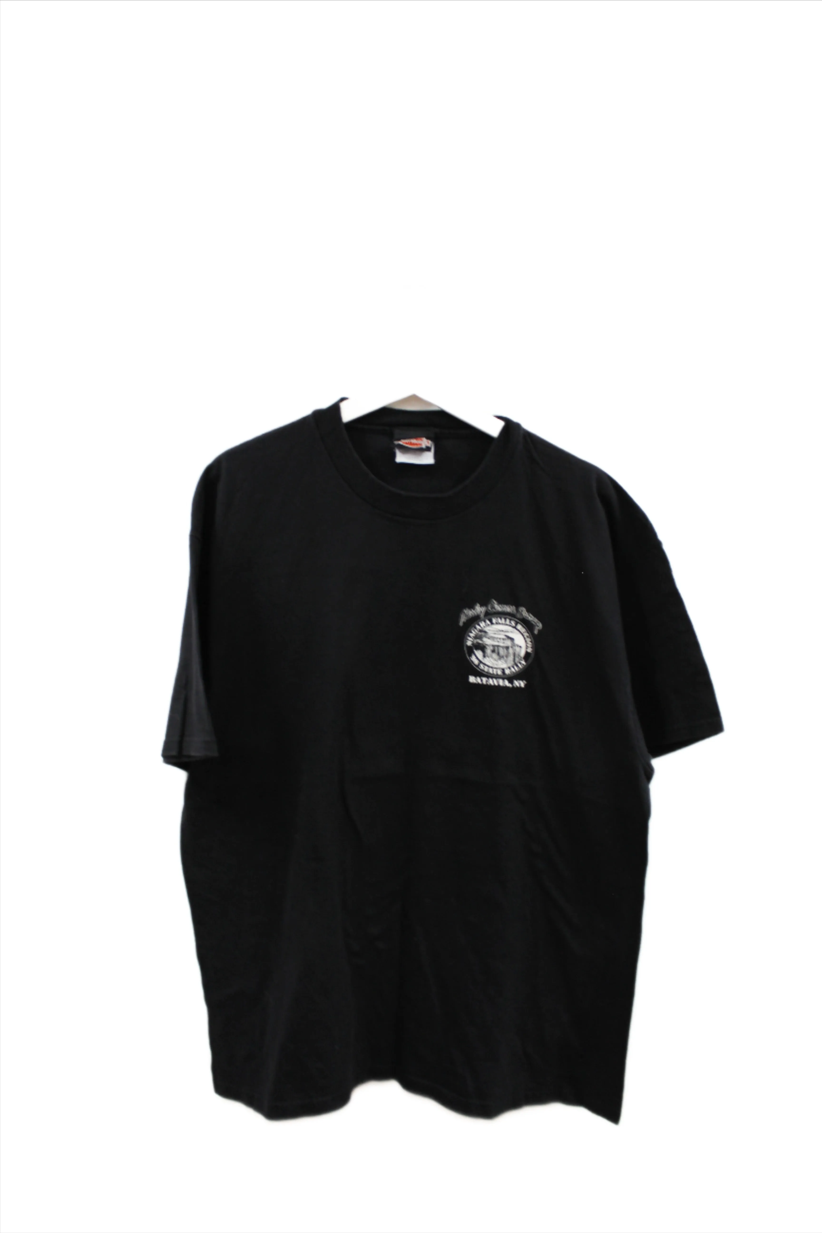 Z - Vintage 1998 Harley Davidson Owner Group State rally Batavia NY Hanes Heavyweight Tee sold by HG Vintage