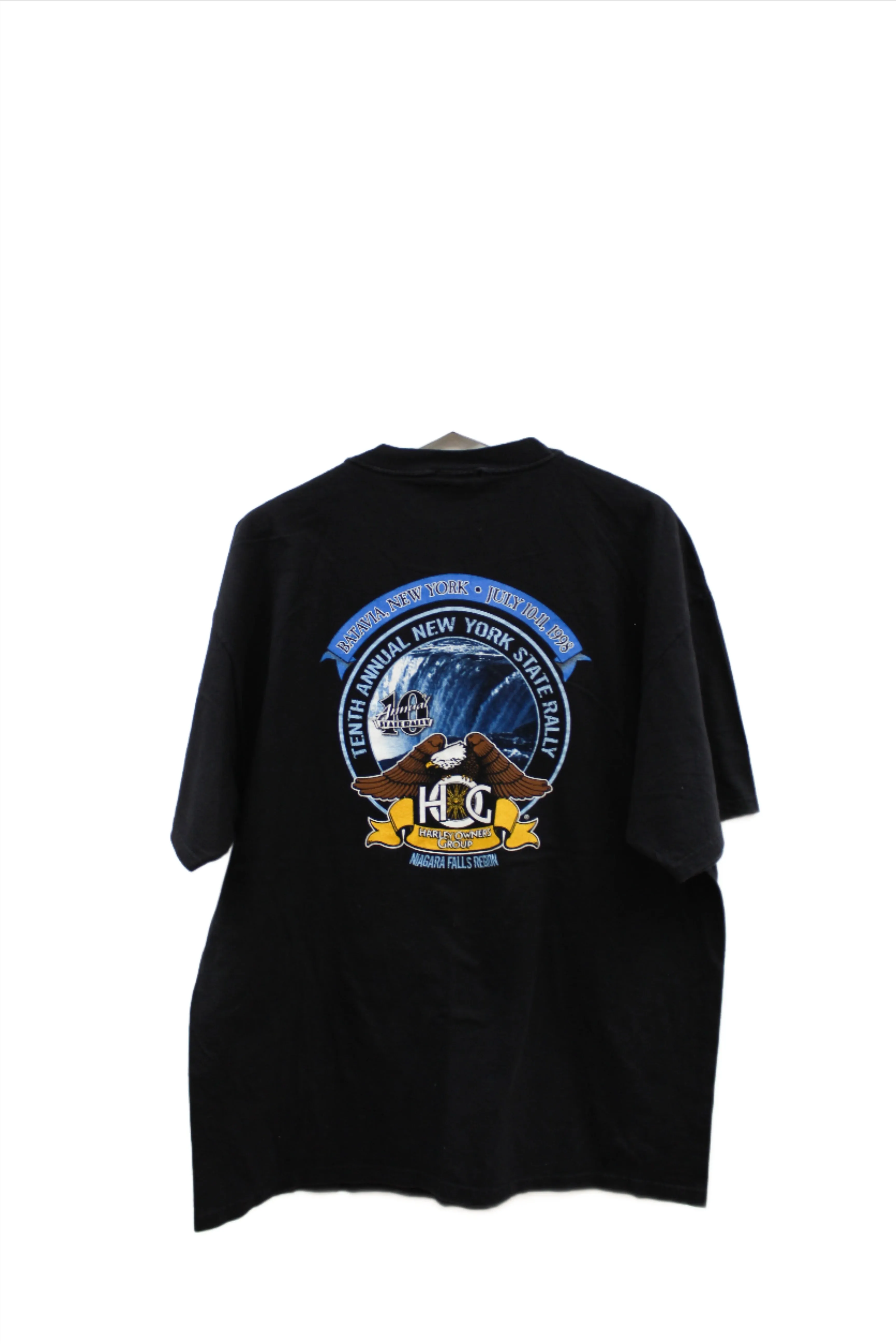 Z - Vintage 1998 Harley Davidson Owner Group State rally Batavia NY Hanes Heavyweight Tee sold by HG Vintage product image thumbnail 3
