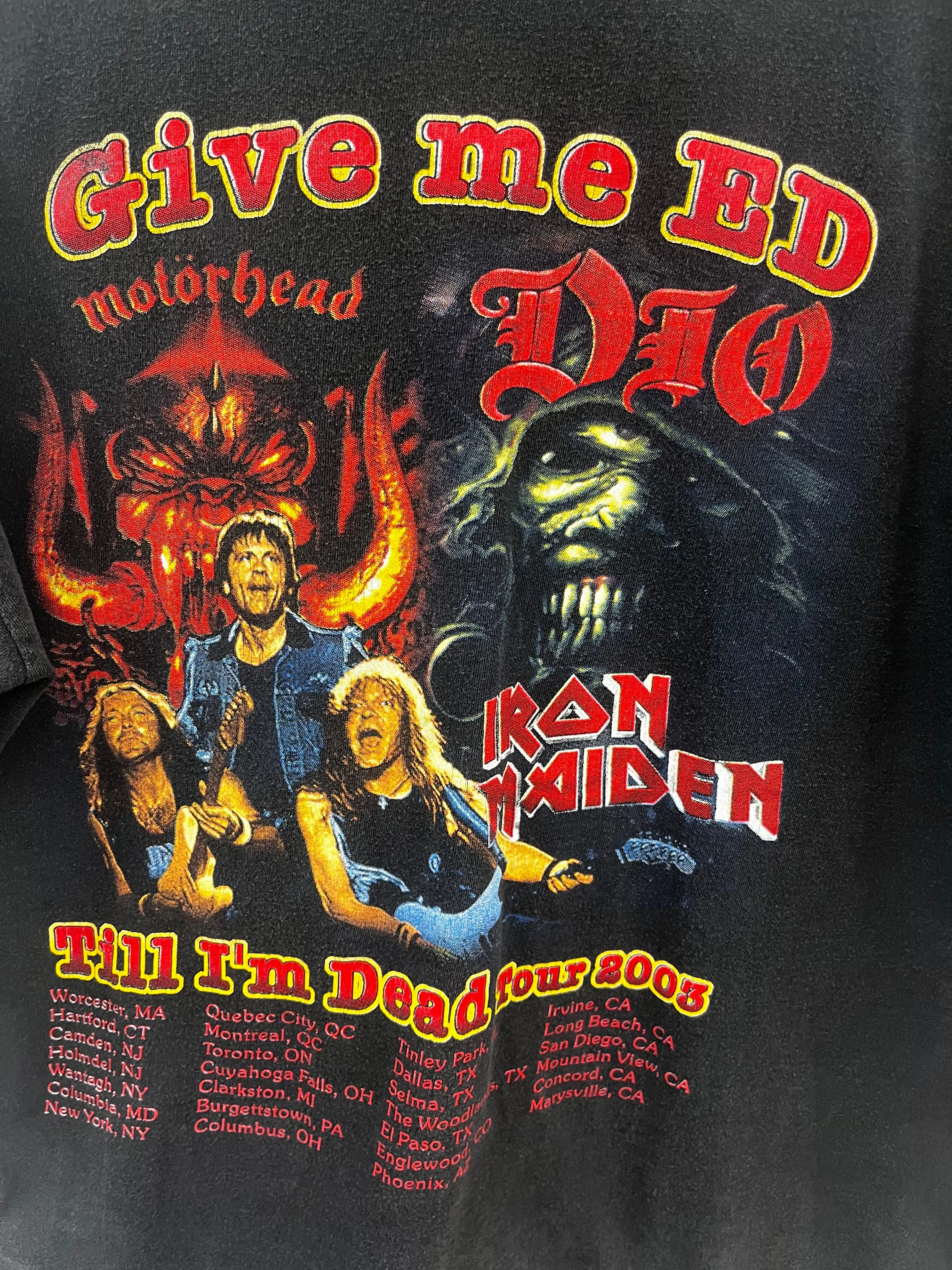 Z - Vintage 2003 Iron Maiden/Dio/Motorhead Give Me Ed Tour Tee sold by HG Vintage product image thumbnail 5