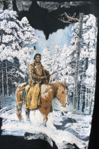 Vintage First Nation Person On Horse Crewneck sold by HG Vintage