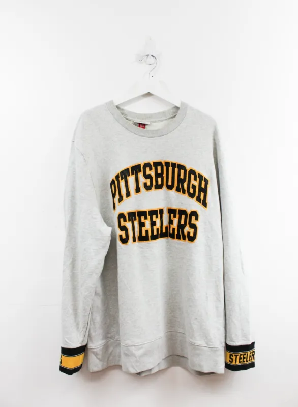 Vintage NFL Pittsburgh Steelers Embroidered Script Crewneck sold by HG Vintage
