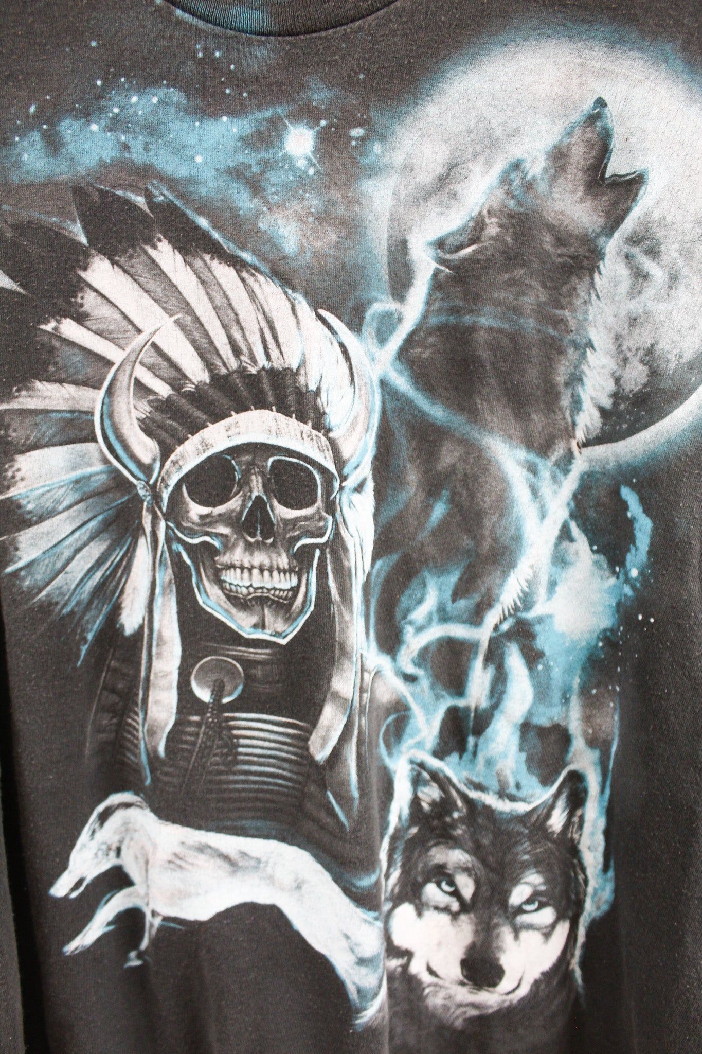 Wolfs & Skull Warrior Tee sold by HG Vintage product image thumbnail 2